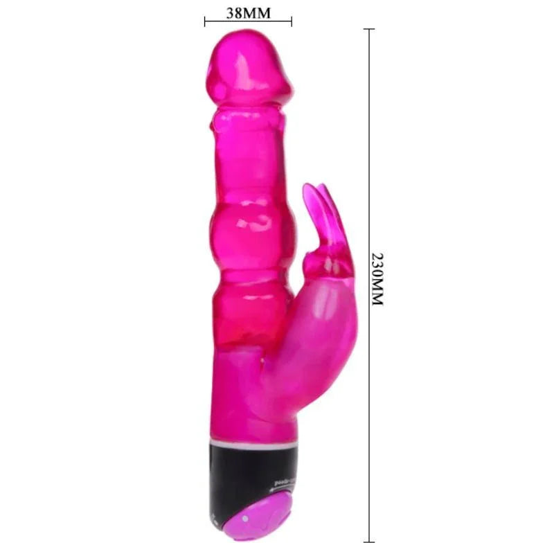 BAILE - WAVES OF PLEASURE FANTASY VIBRADOR CON RABBIT LILA 23 CM - Nuvica
