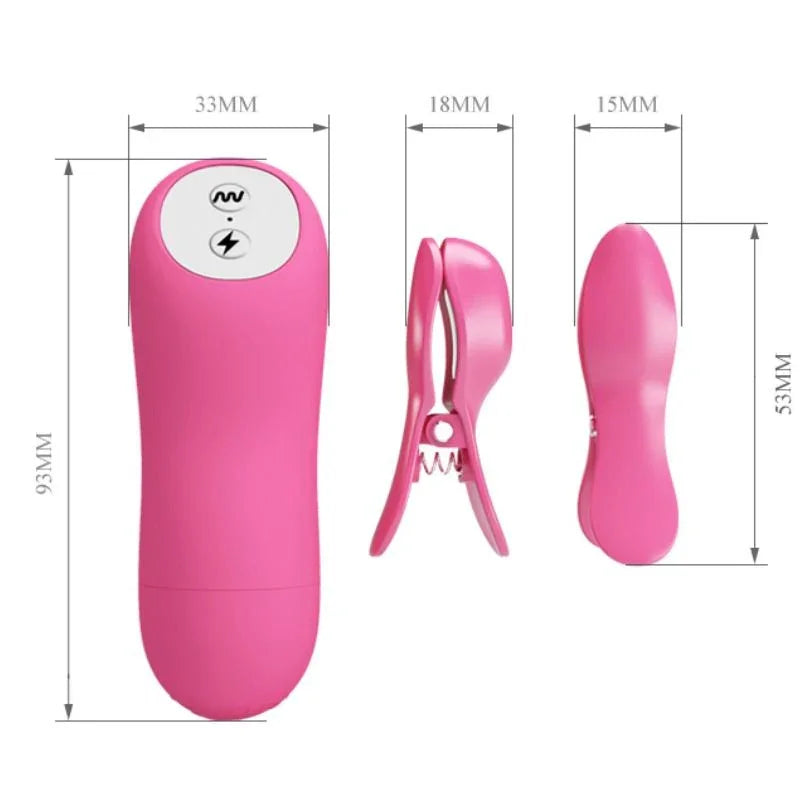 BAILE - ROMANTIC WAVE PIZAS CON VIBRACIÓN Y ELECTROSHOCK FUCSIA - Nuvica