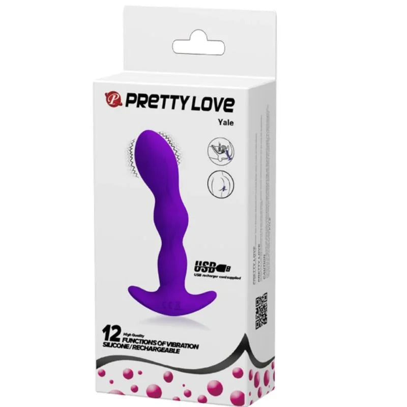 PRETTY LOVE - MASAJEADOR ANAL 12 MODOS VIBRACIÓN LILA - Nuvica