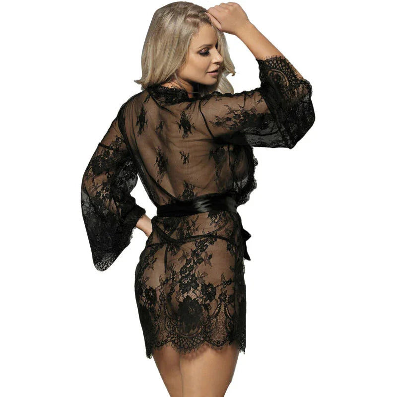 SUBBLIME - BABYDOLL ENCAJE MANGAS ACAMPANADAS S/M - Nuvica