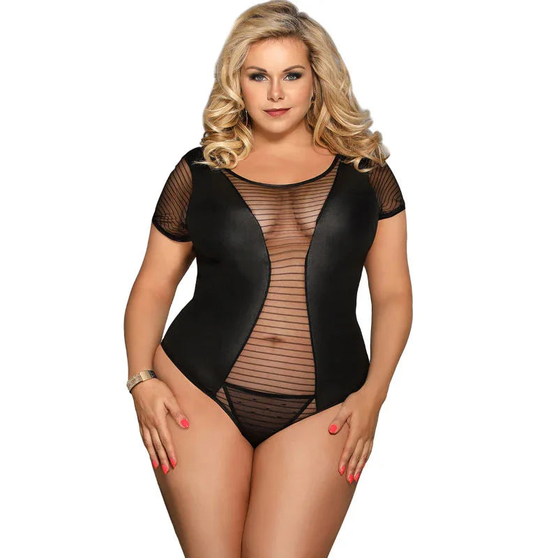 SUBBLIME - FETISH TEDDY MANGA CORTA TALLA GRANDE - Nuvica