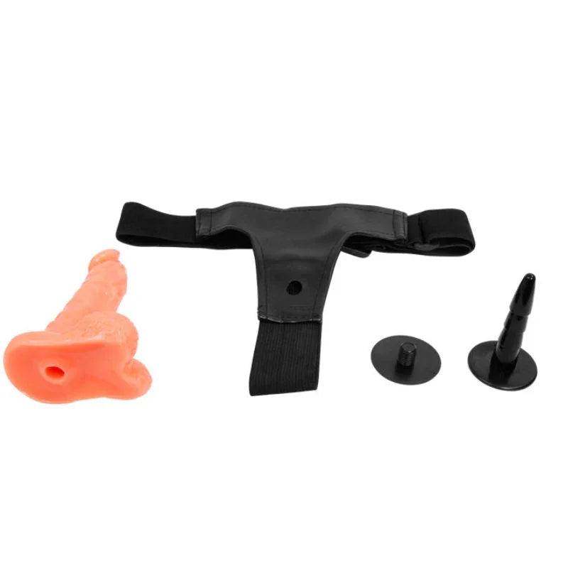 BAILE - ARNÉS CON PENE REALÍSTICO Y BRAGUITA AJUSTABLE ULTRA PASSIONATE 15.5 CM - Nuvica