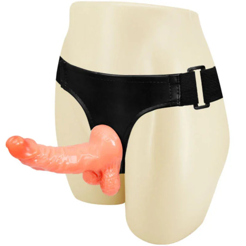 BAILE - ARNÉS CON PENE REALÍSTICO Y BRAGUITA AJUSTABLE ULTRA PASSIONATE 15.5 CM - Nuvica