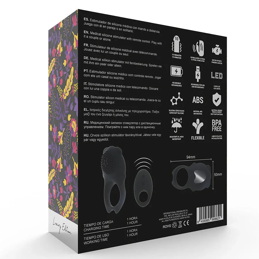 MIA - COLOSSEO ANILLO CONTROL REMOTO NEGRO - Nuvica