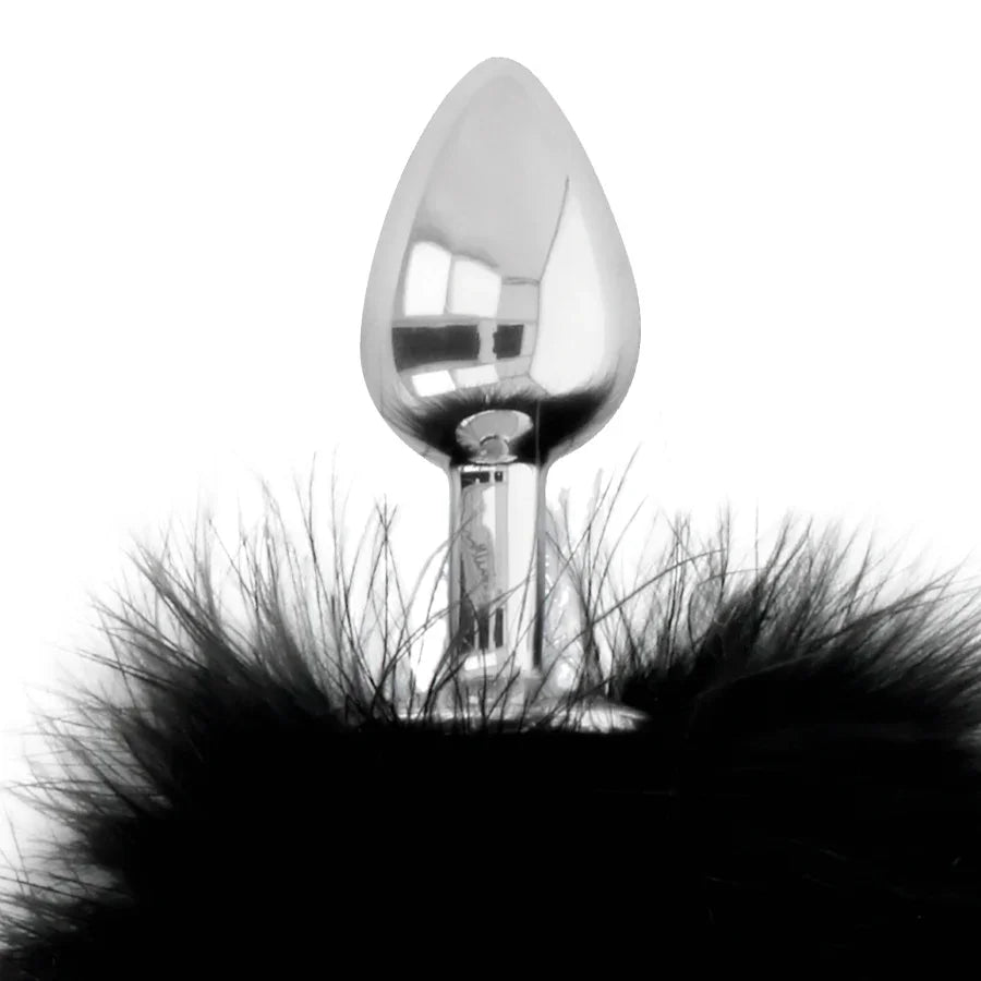DARKNESS - EXTRA BUTTPLUG ANAL CON COLA NEGRO 7 CM - Nuvica