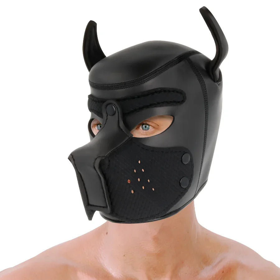 DARKNESS - MÁSCARA PERRO DE NEOPRENO CON HOCICO EXTRAÍBLE M - Nuvica
