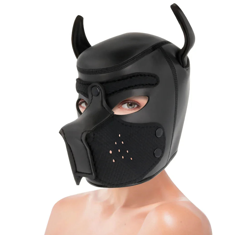 DARKNESS - MÁSCARA PERRO DE NEOPRENO CON HOCICO EXTRAÍBLE M - Nuvica