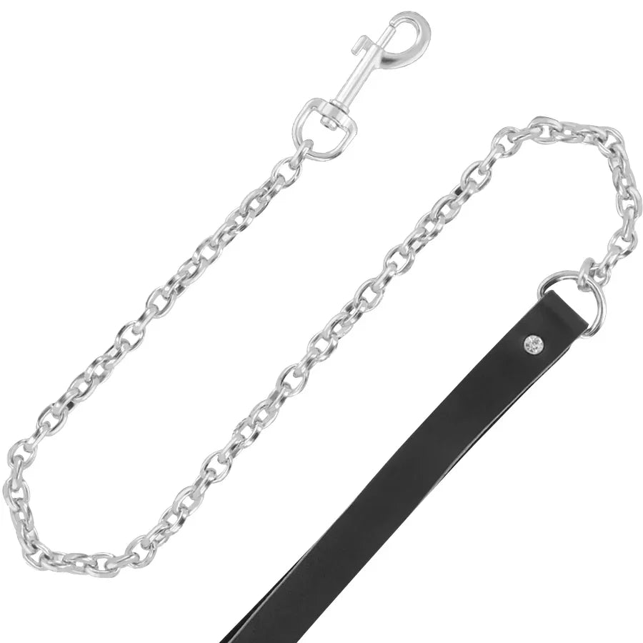 DARKNESS - COLLAR LEATHER CON CORREA ALTA CALIDAD - Nuvica
