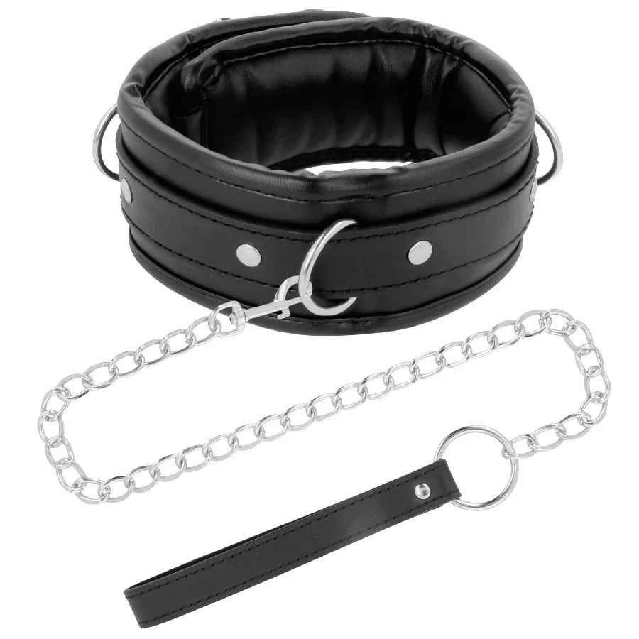 DARKNESS - COLLAR CON CADENA SOFT LEATHER - Nuvica