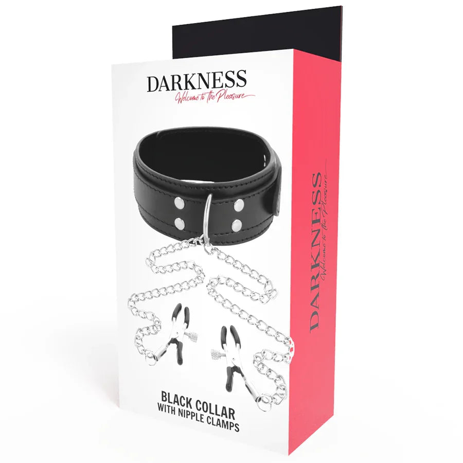 DARKNESS - COLLAR CON PINZAS PARA PEZONES NEGRO - Nuvica