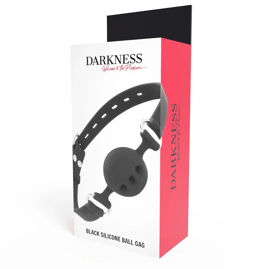 DARKNESS - MORDAZA TRANSPIRABLE SILICONA NEGRO - Nuvica
