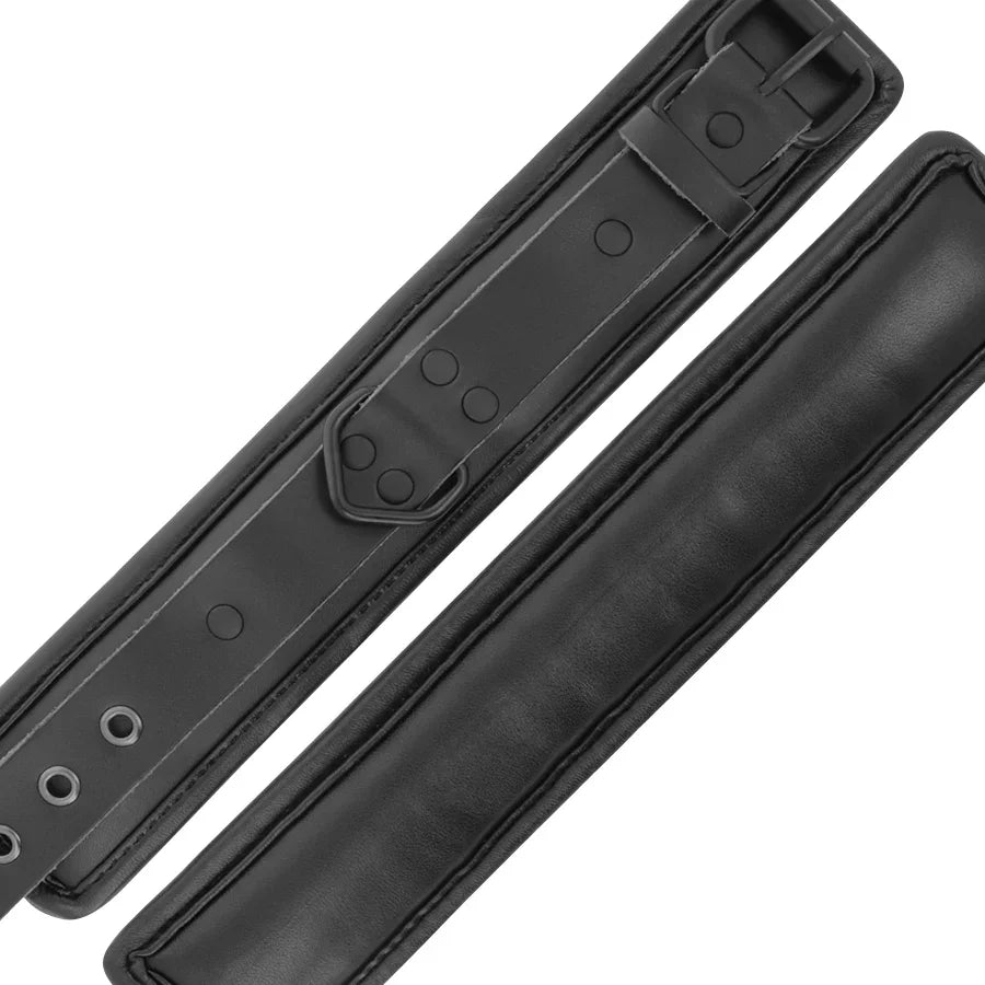 DARKNESS - ESPOSAS AJUSTABLES TOBILLOS LEATHER NEGRO - Nuvica