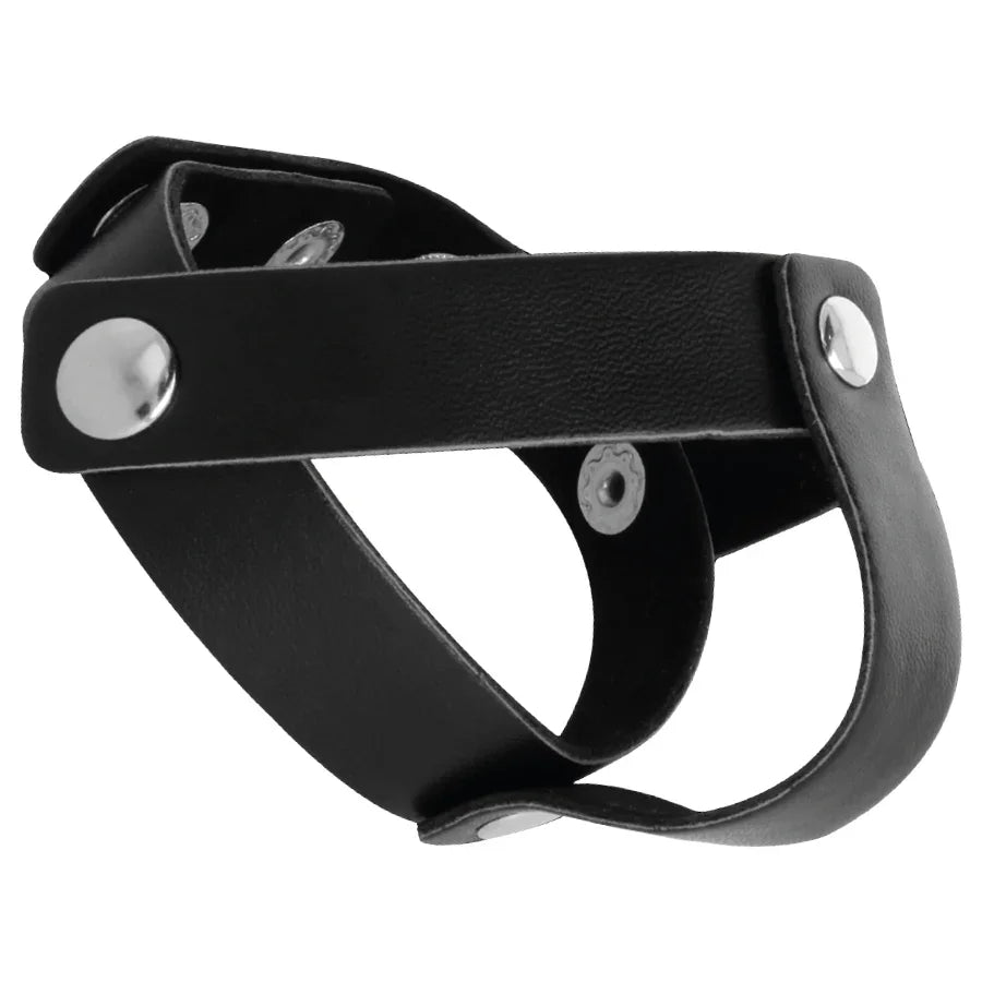 DARKNESS - ANILLO DE PIEL PARA PENE Y TESTÍCULOS - Nuvica