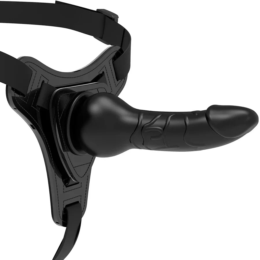 FETISH SUBMISSIVE HARNESS - SILICONA NEGRO REALISTIC 16 CM - Nuvica