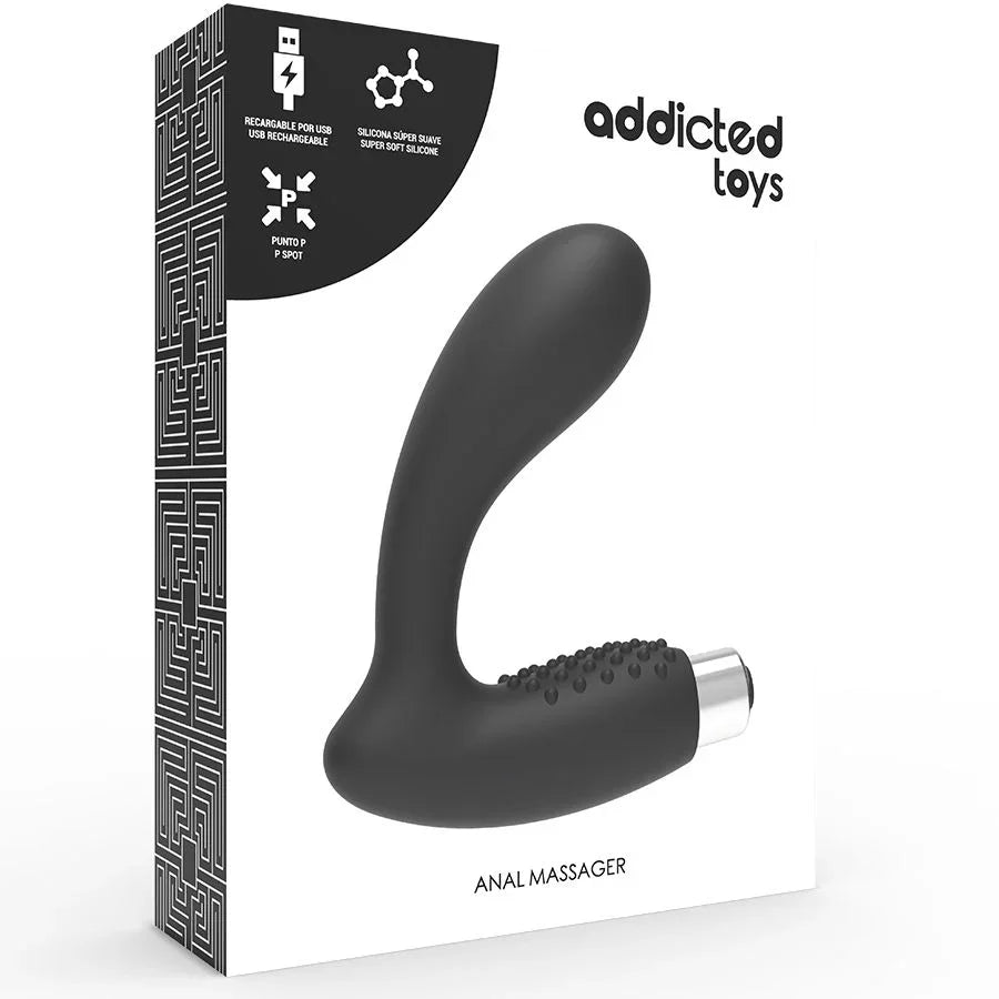 ADDICTED TOYS - VIBRADOR PROSTÁTICO RECARGABLE MODEL 5 - NEGRO - Nuvica