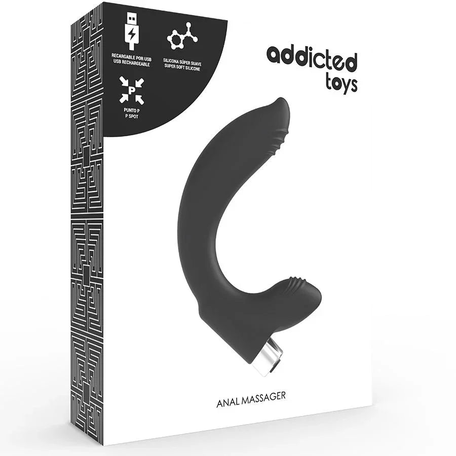 ADDICTED TOYS - VIBRADOR PROSTÁTICO RECARGABLE MODEL 7 - NEGRO - Nuvica