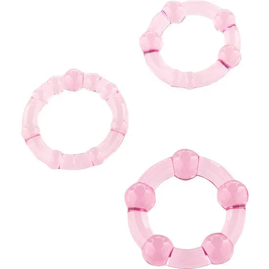 SEVEN CREATIONS - JUEGO TRES ANILLOS PENE ROSA - Nuvica