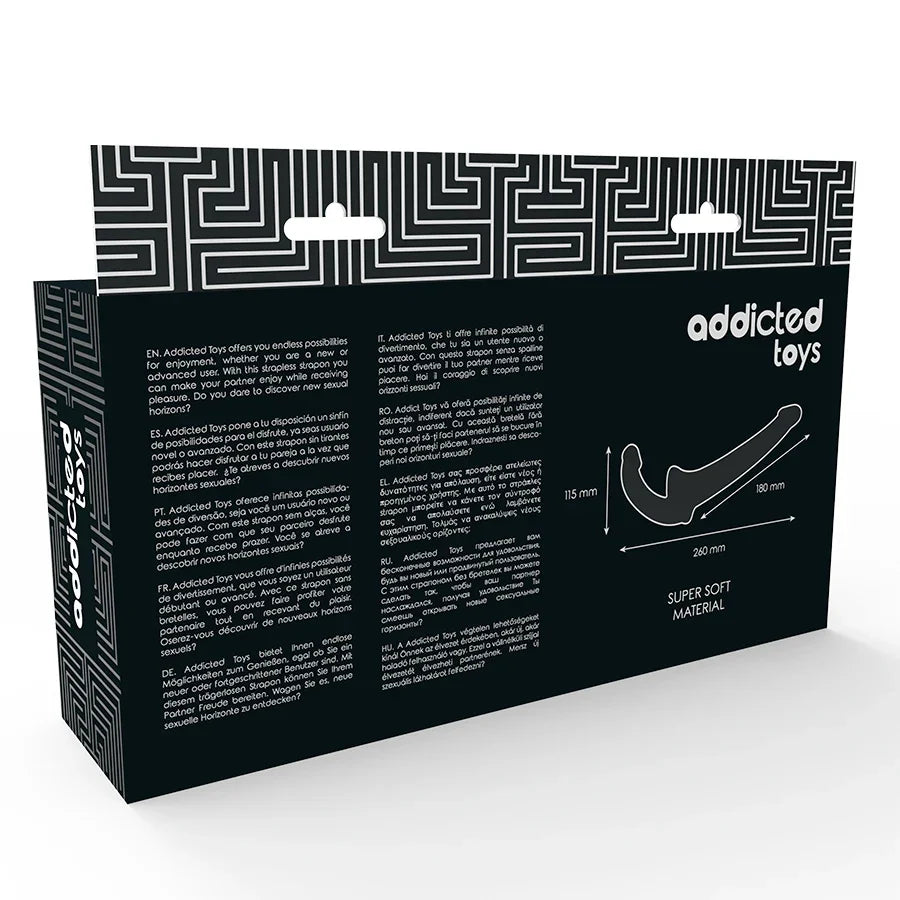 ADDICTED TOYS - DILDO CON ARNÉS SIN SUJECIÓN NEGRO - Nuvica