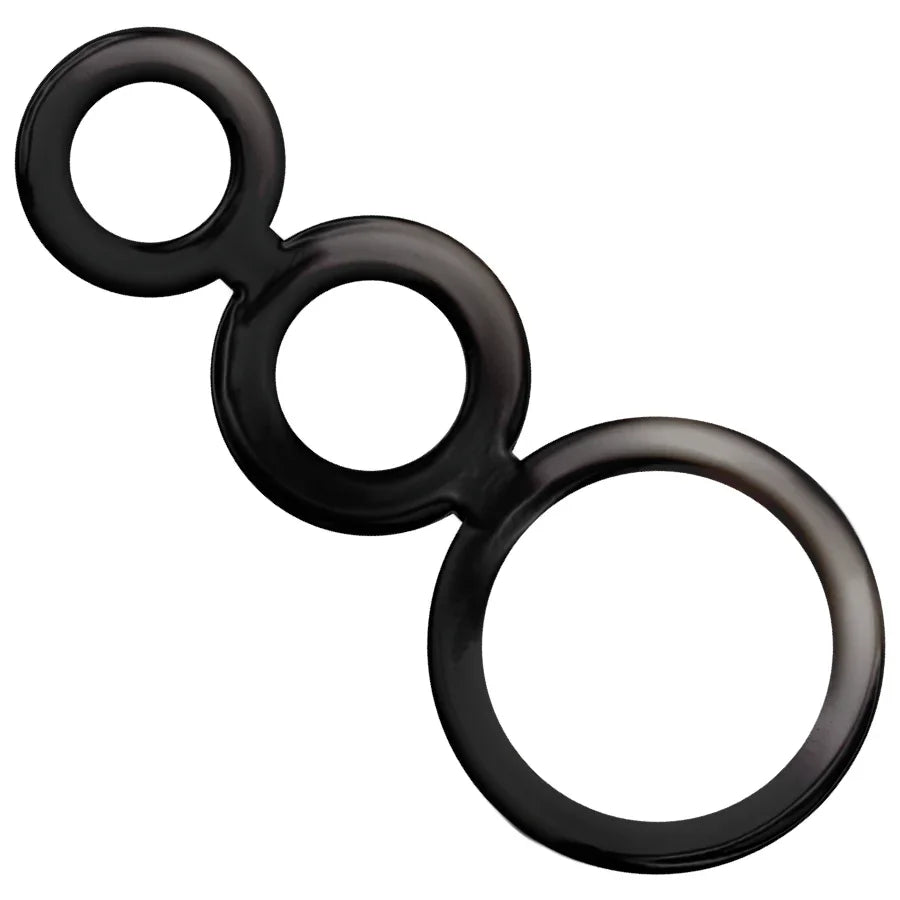 ADDICTED TOYS - SET ANILLOS PENE Y TESTÍCULOS - AHUMADO - Nuvica