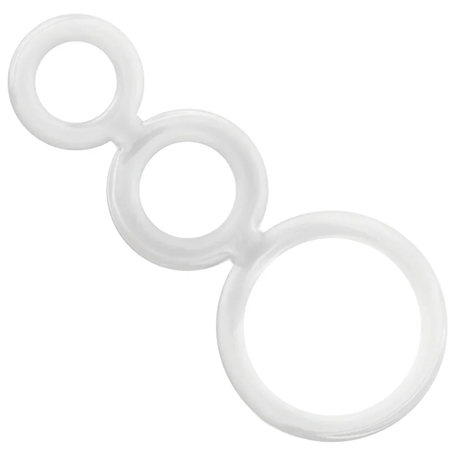 ADDICTED TOYS - SET ANILLOS PENE Y TESTÍCULOS CLEAR - Nuvica