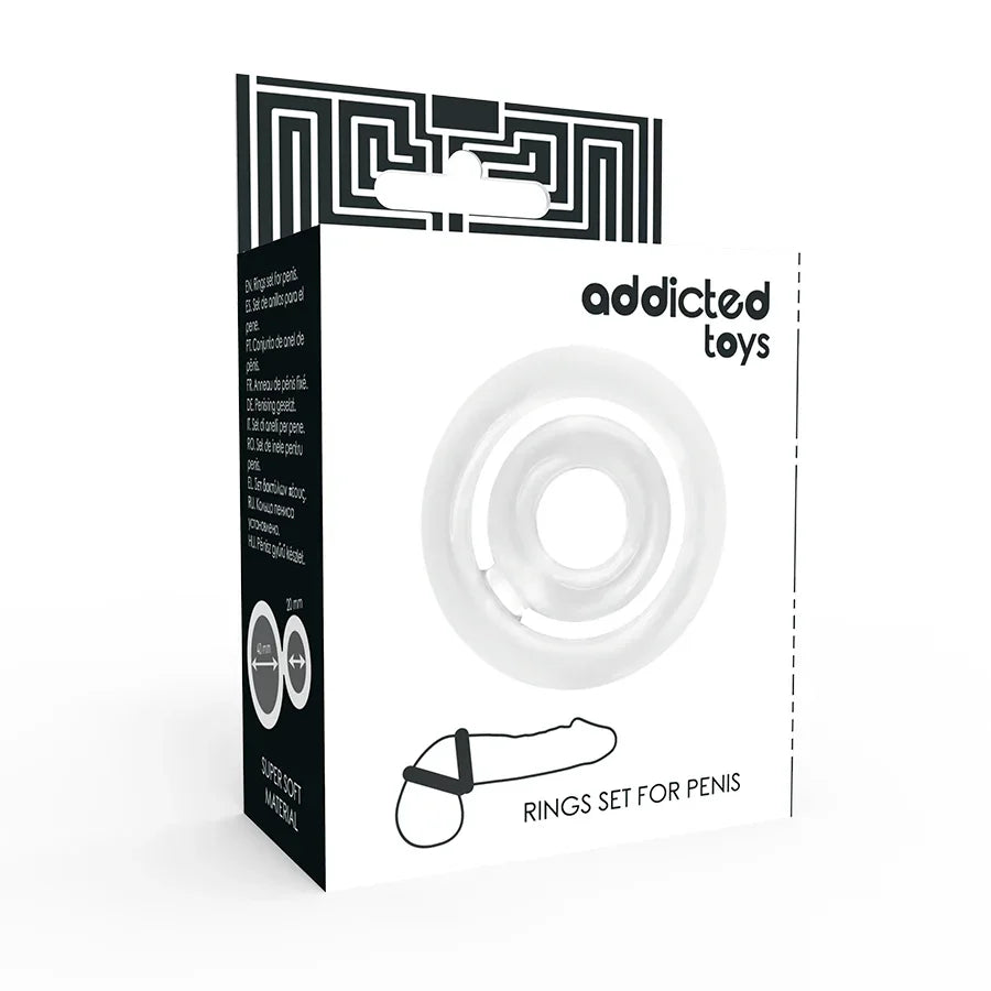ADDICTED TOYS - POTENZ SET ANILLOS PENE CLEAR - Nuvica