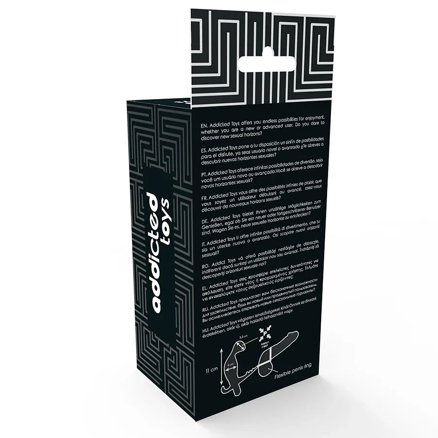 ADDICTED TOYS - PLUG ANAL CON ANILLA DOBLE PENE Y TESTÍCULOS NEGRO - Nuvica