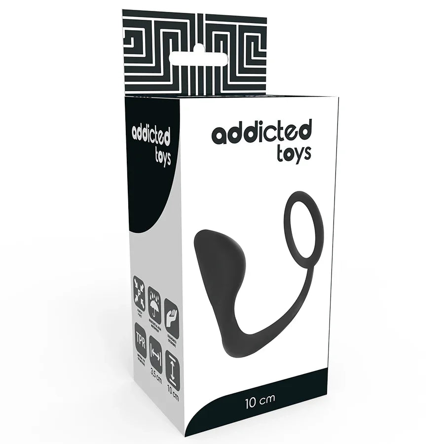 ADDICTED TOYS - PLUG ANAL CON ANILLO PENE NEGRO - Nuvica
