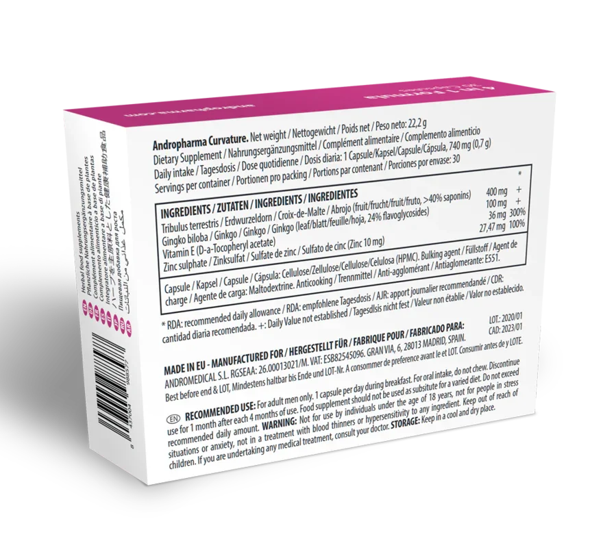 ANDROPHARMA - CURVATURE TRATAMIENTO PEYRONIE - Nuvica