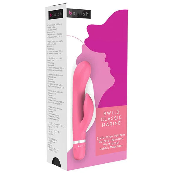 B SWISH - BWILD CLASSIC MARINE RABBIT VIBRATOR GUAVA - Nuvica