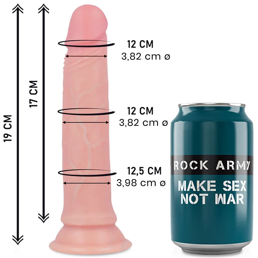 ROCKARMY - AVENGER DILDO REALÍSTICO LIQUID SILICONE 19 CM -O- 3.98 CM - Nuvica
