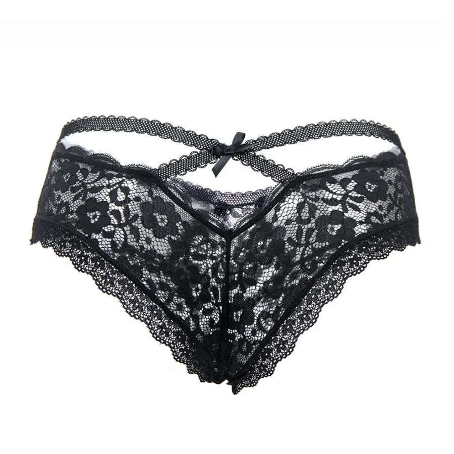QUEEN LINGERIE - PANTIES DE ENCAJE FLORAL S/M - Nuvica