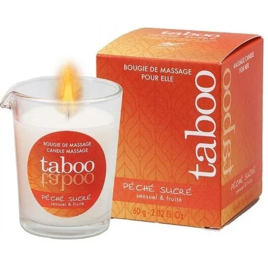 RUF - TABOO VELA DE MASAJE PARA ELLA PECHE SUCRE AROMA NECTARINA - Nuvica