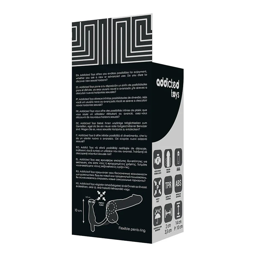 ADDICTED TOYS - VIBRADOR PROSTÁTICO NEGRO 10 CM - Nuvica