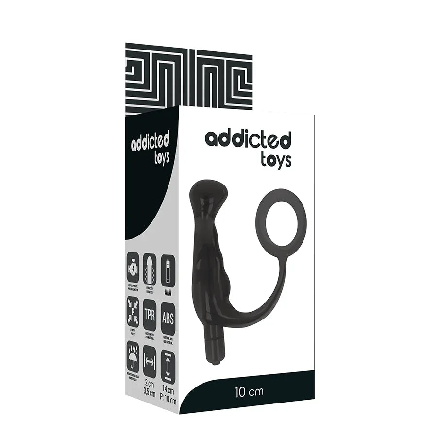 ADDICTED TOYS - VIBRADOR PROSTÁTICO NEGRO 10 CM - Nuvica