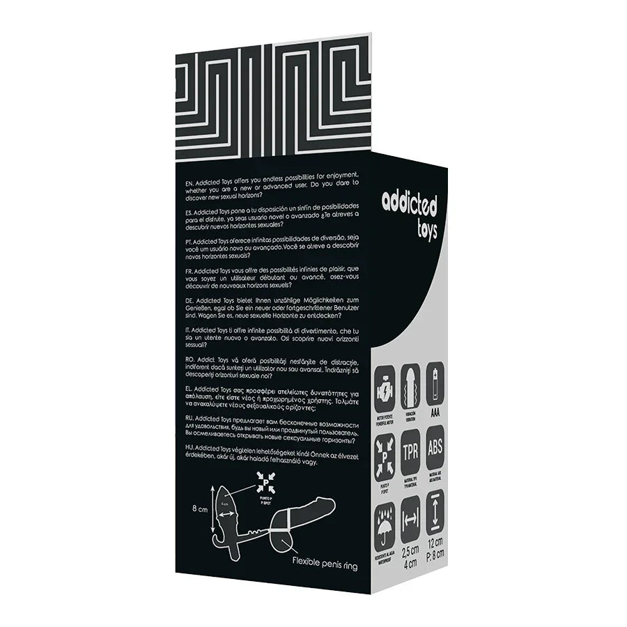 ADDICTED TOYS - PLUG ANAL CON ANILLA DOBLE NEGRO - Nuvica