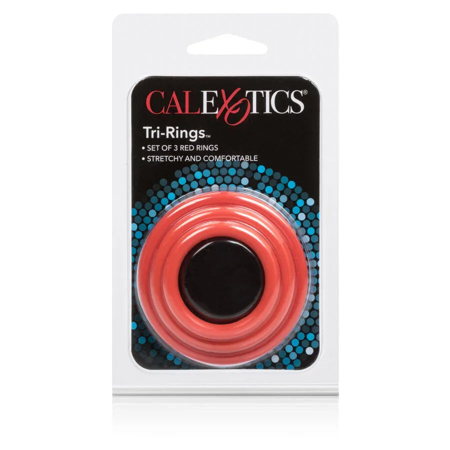 CALEXOTICS - SET TRES ANILLAS ERECCIÓN ROJO - Nuvica
