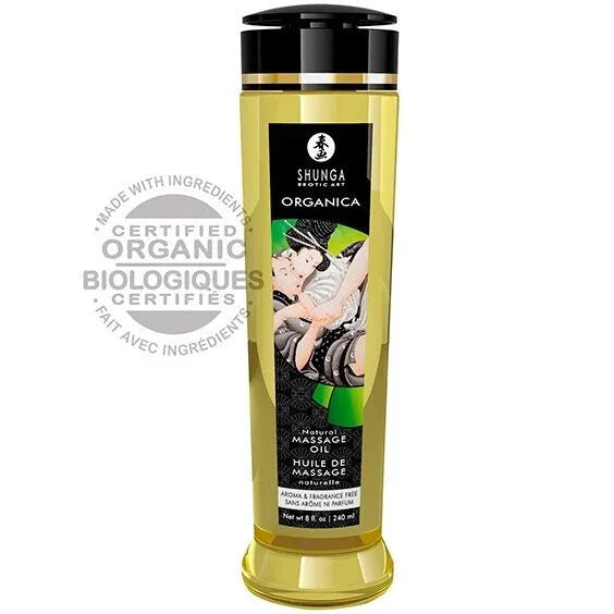SHUNGA - ACEITE DE MASAJE ORGÁNICO NATURAL 240 ML - Nuvica