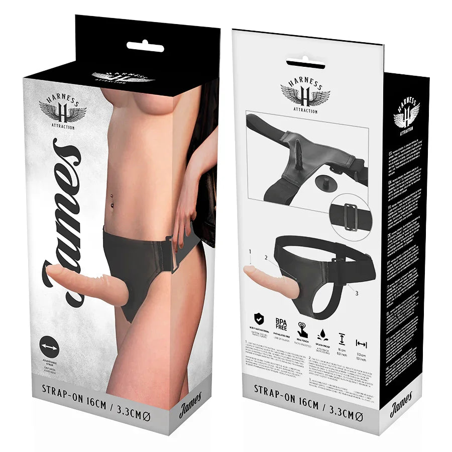 HARNESS ATTRACTION - ARNÉS JAMES 16 CM -O- 3.3 CM - Nuvica