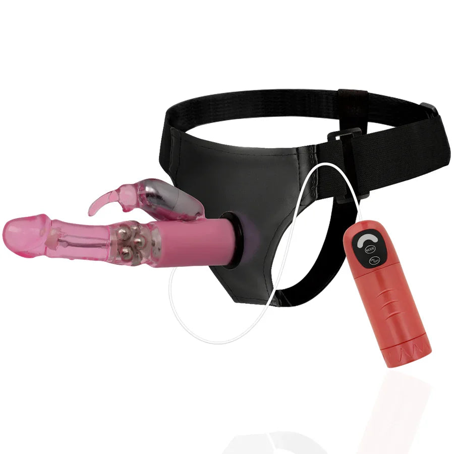 HARNESS ATTRACTION - ARNÉS DANIEL CON VIBRACIÓN Y ROTACIÓN 18 CM -O- 3.5 CM - Nuvica