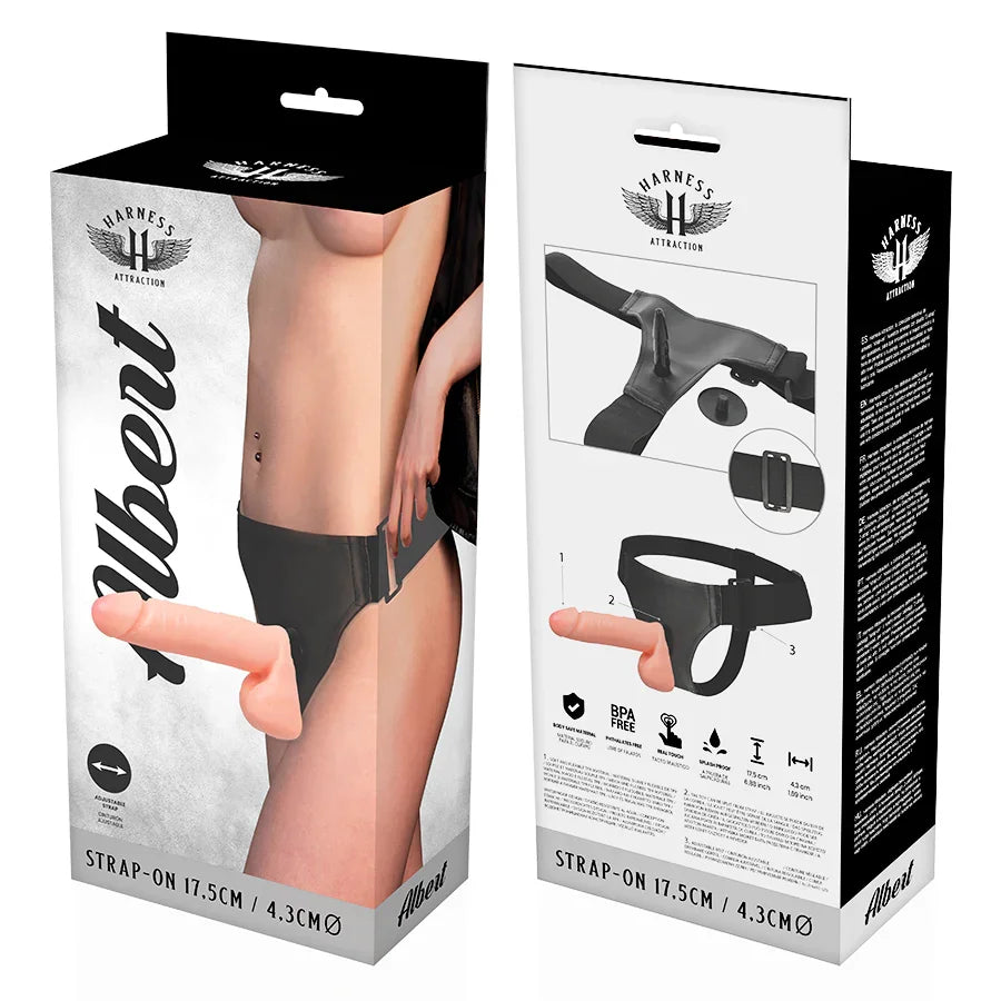 HARNESS ATTRACTION - ARNÉS ALBERT REALISTIC 17.5 CM -O- 4.3 CM - Nuvica