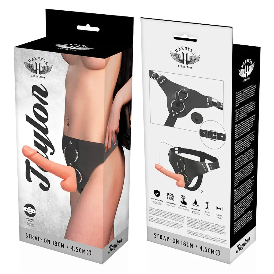 HARNESS ATTRACTION - ARNÉS TAYLOR DELUXE 18 CM -O- 4.5 CM - Nuvica