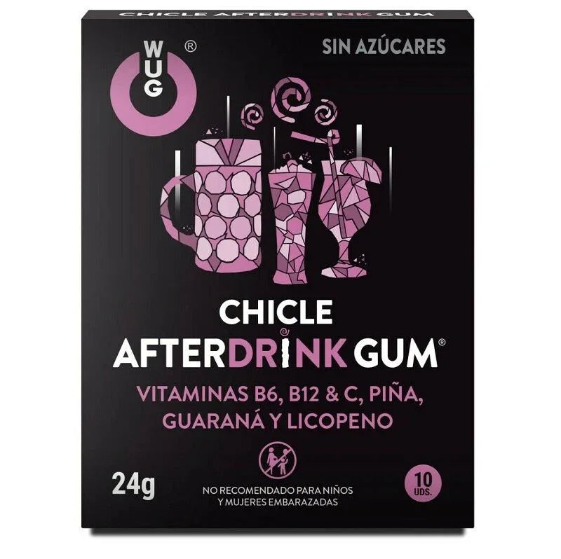 WUG GUM - AFTER DRINK CHICLE RESACA 10 UNIDADES - Nuvica