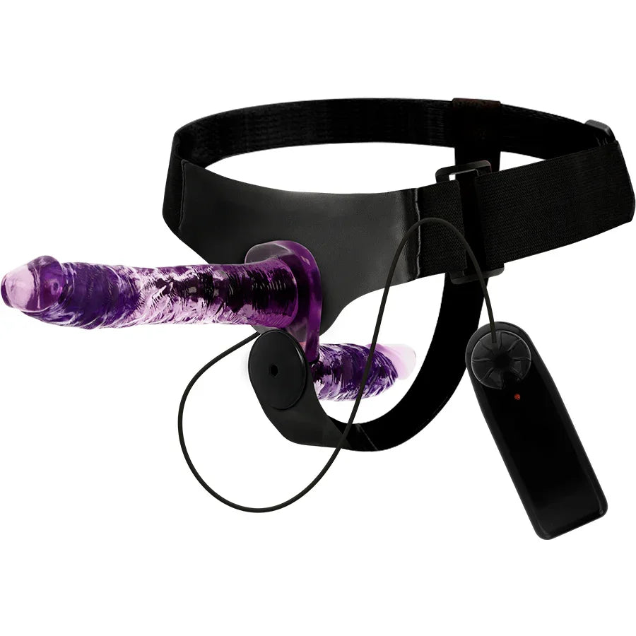 HARNESS ATTRACTION - RODNEY DOBLE PENETRACIÓN VIBRADOR 18 CM -O- 3.5 CM - Nuvica