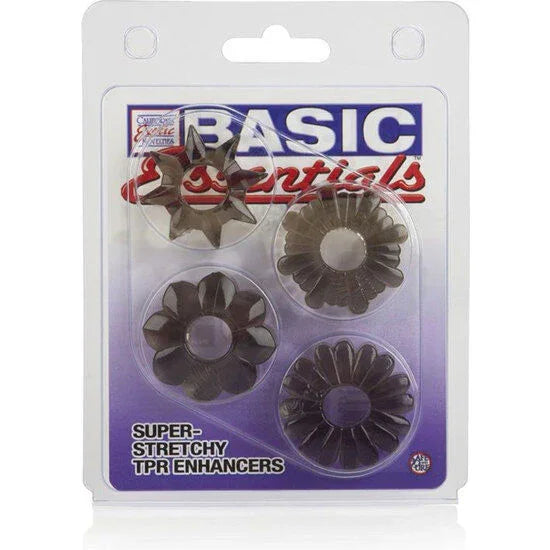 CALEXOTICS - BASIC SET 4 ANILLAS PENE TPR - Nuvica