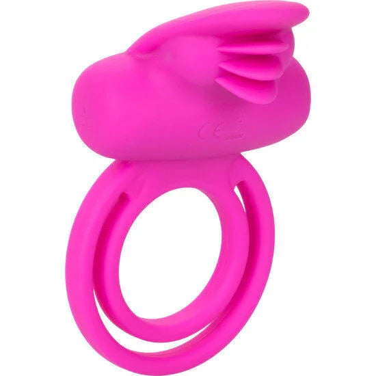 CALEXOTICS - DUAL CLIT FLICKER ENHANCER DOBLE ANILLO VIBRADOR DE SILICONA ROSA - Nuvica