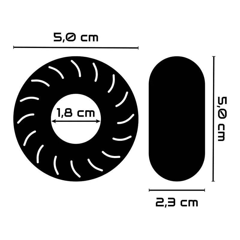 POWERING - SUPER FLEXIBLE Y RESISTENTE ANILLO PENE 5CM PR08 NEGRO - Nuvica