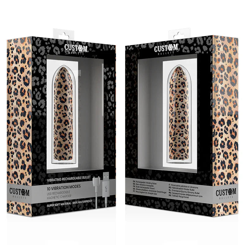 CUSTOM BULLETS - BALA RECARGABLE LEOPARD 10 INTENSIDADES - Nuvica