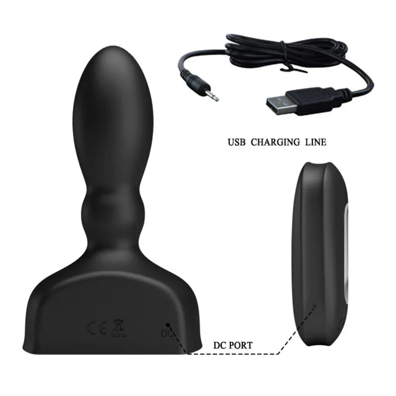 MR PLAY - PLUG ANAL HINCHABLE NEGRO CONTROL REMOTO - Nuvica