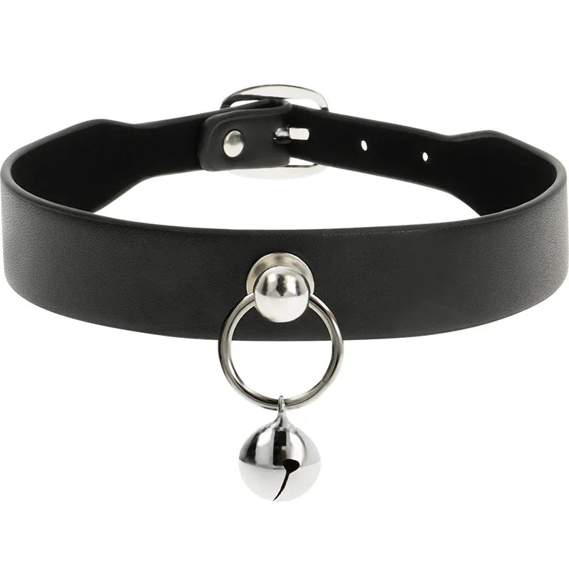 COQUETTE CHIC DESIRE - COLLAR CUERO VEGANO ACCESORIO WOMAN CASCABEL/ARO - Nuvica