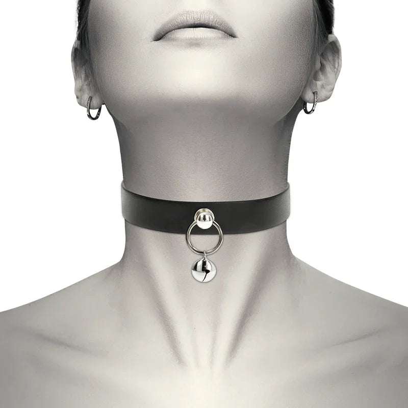 COQUETTE CHIC DESIRE - COLLAR CUERO VEGANO ACCESORIO WOMAN CASCABEL/ARO - Nuvica